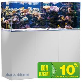 AquaMedic Armatus 450 Blanc aquarium d'eau de mer complet avec système de filtration + 184.90€ en bon d'achats de vivant 1 84...