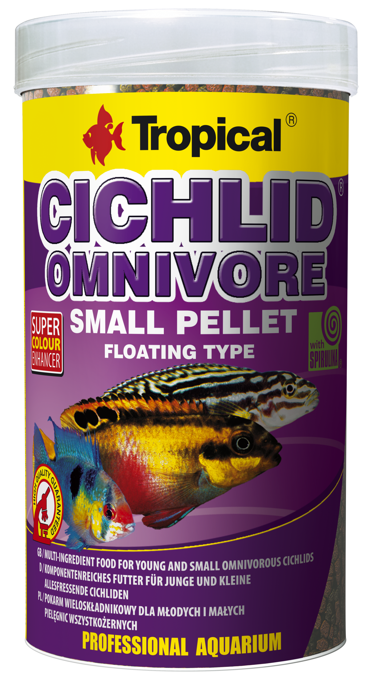 tropical cichlid omnivore small pellet