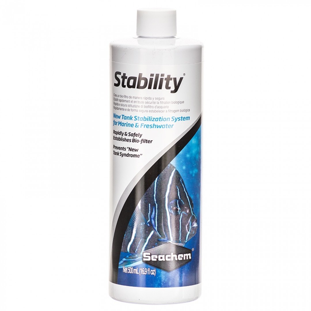 SEACHEM - Stability - 500ml - Bactéries de démarrage pour aquarium